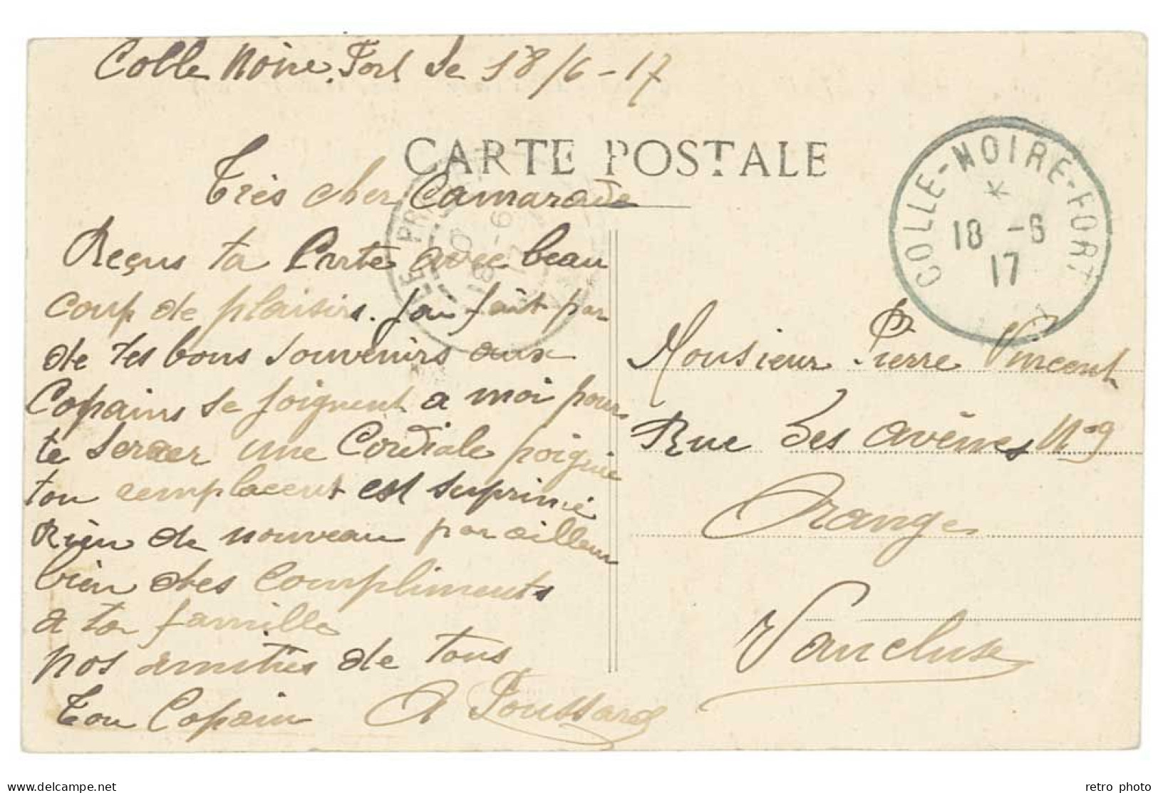 Cpa Marine Militaire Française - Jules Ferry, Cuirassé De 1er Rang (posté Depuis Le Fort De Colle Noire, Le Pradet  (BA) - Guerra