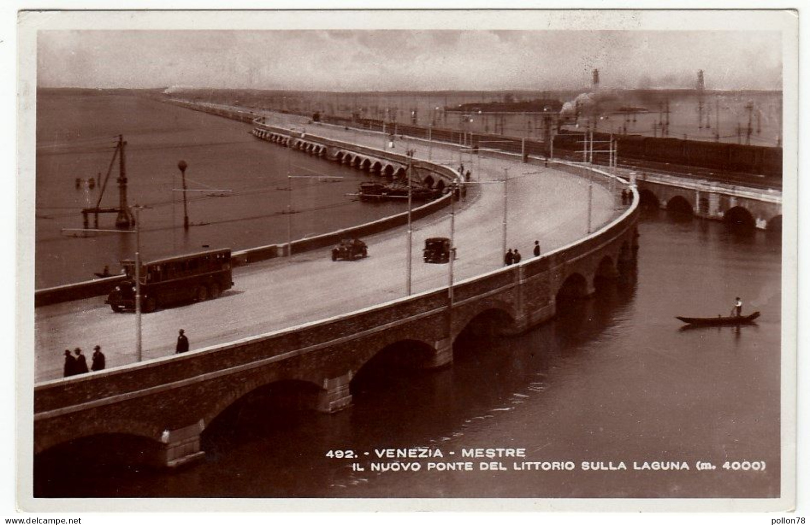 VENEZIA - MESTRE - IL NUOVO PONTE DEL LITTORIO SULLA LAGUNA - 1939 - Storia Postale - Vedi Retro - Venezia (Venice)