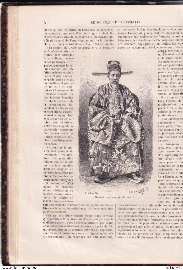 La France en Indo-Chine 1883 Le Tong- King Carte du delta du Fleuve Rouge Soldats annamites Mandarin Et. Leroux