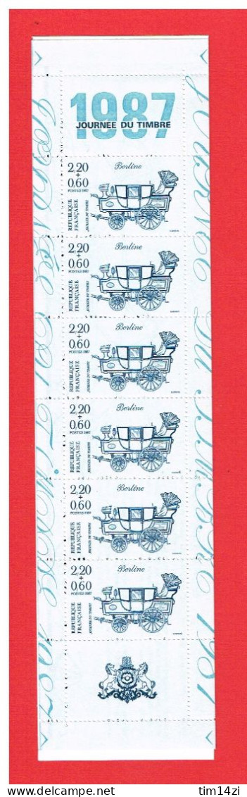 FRANCE 1987 - CARNET JOURNEE DU TIMBRE - BC 2469A - NEUF** - BERLINE -  Y.&.T - Cote : 7.00 € - Tag Der Briefmarke