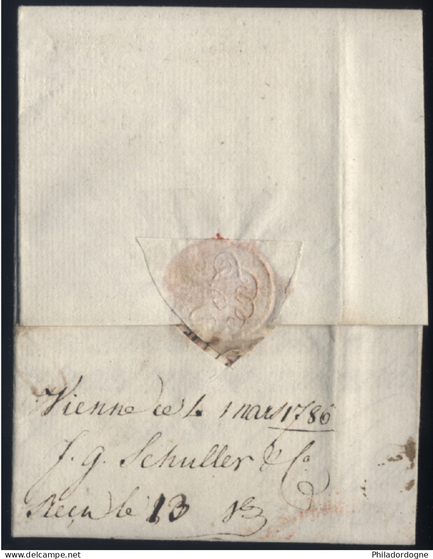 LaC Vienne Wien Pour Hodimont Belgique Près Aix La Chapelle Allemagne - 03/1786 - ...-1850 Prephilately