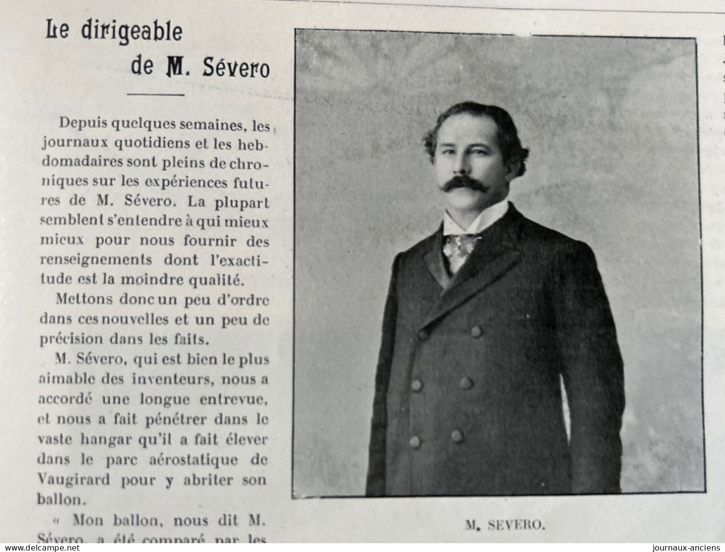 1902 LE DIRIGEABLE DE Mr SÈVERO " LE PAX " - Revue  LA LOCOMOTION - 1900 - 1949