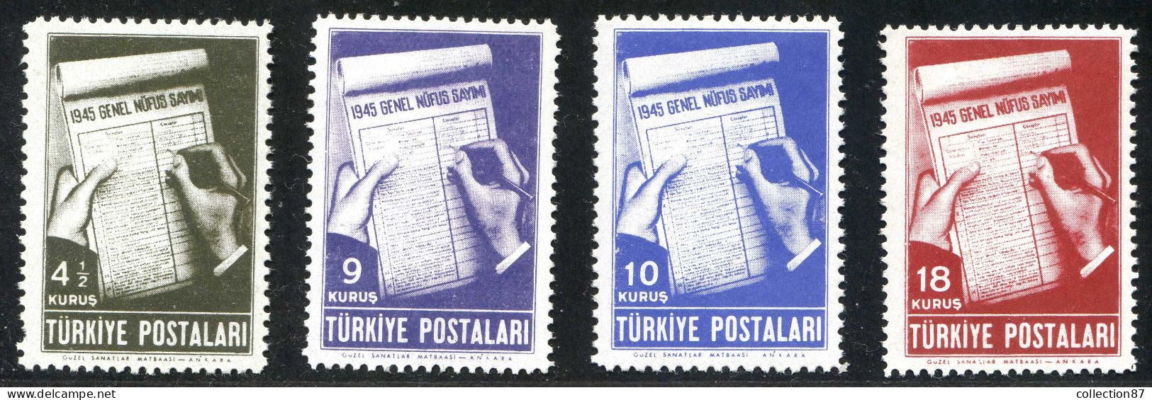 REF 091 > TURQUIE < Yv N° 1027 à 1030 * * < Neuf Luxe Dos Visible MNH * *  - Turkey - Neufs