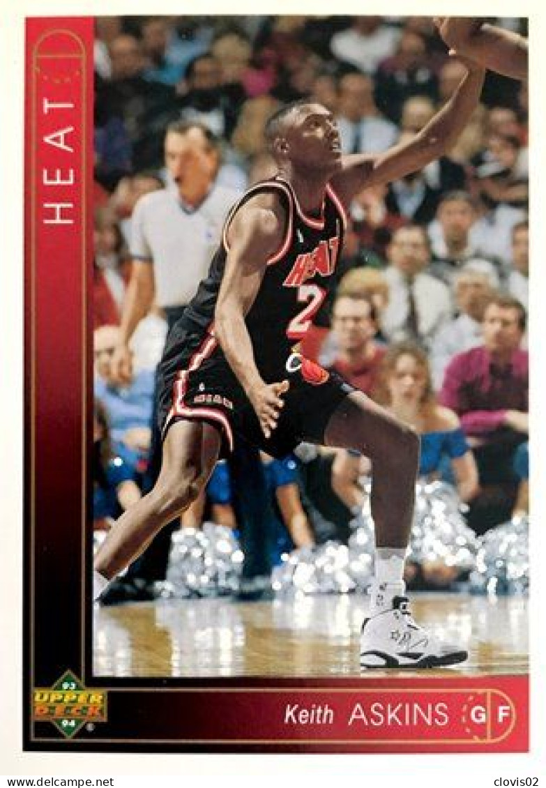 25 Keith Askins - Miami Heat - Carte Upper Deck NBA 1993 - Sonstige & Ohne Zuordnung