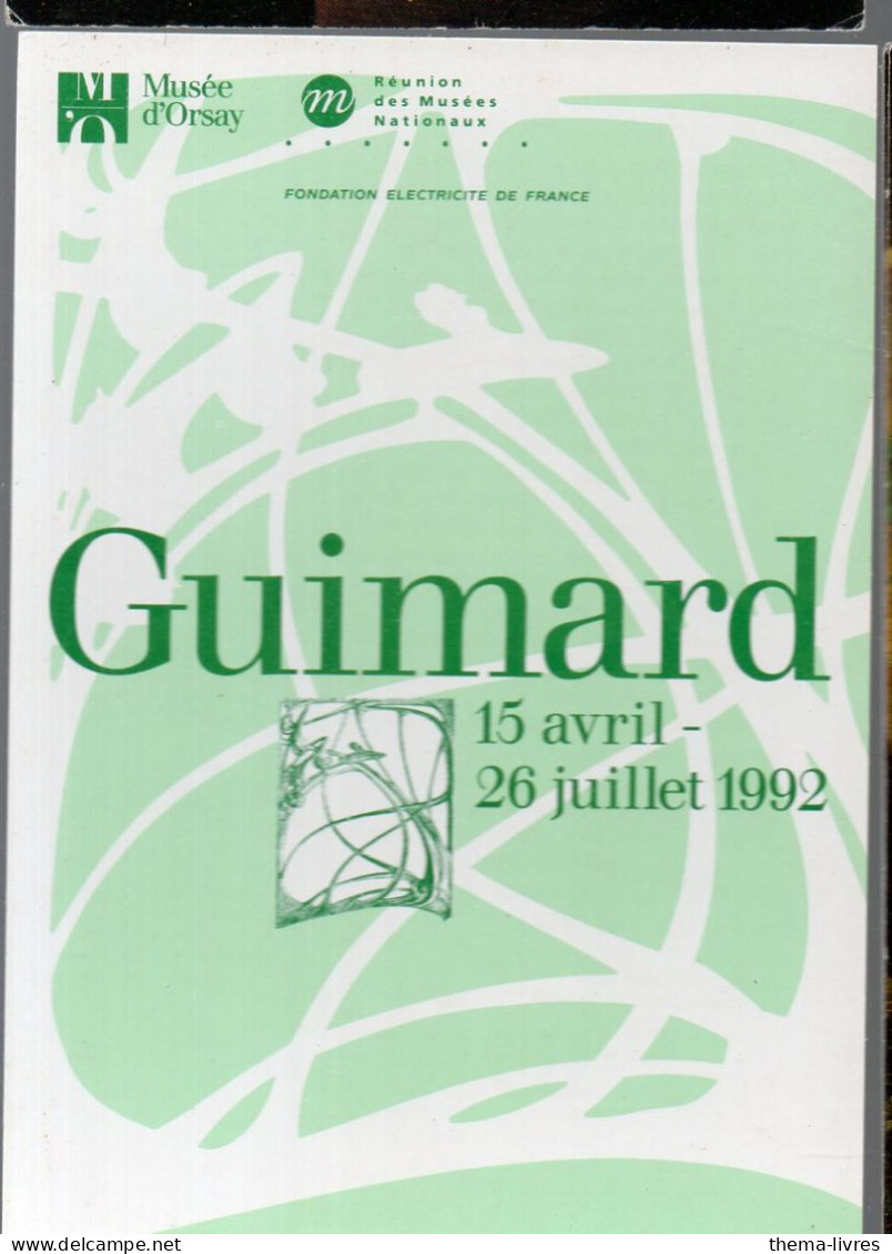 Paris :CARTE-COM Publicitaire  EXPOSITION GUIMARD  1992 (PPP47135) - Advertising