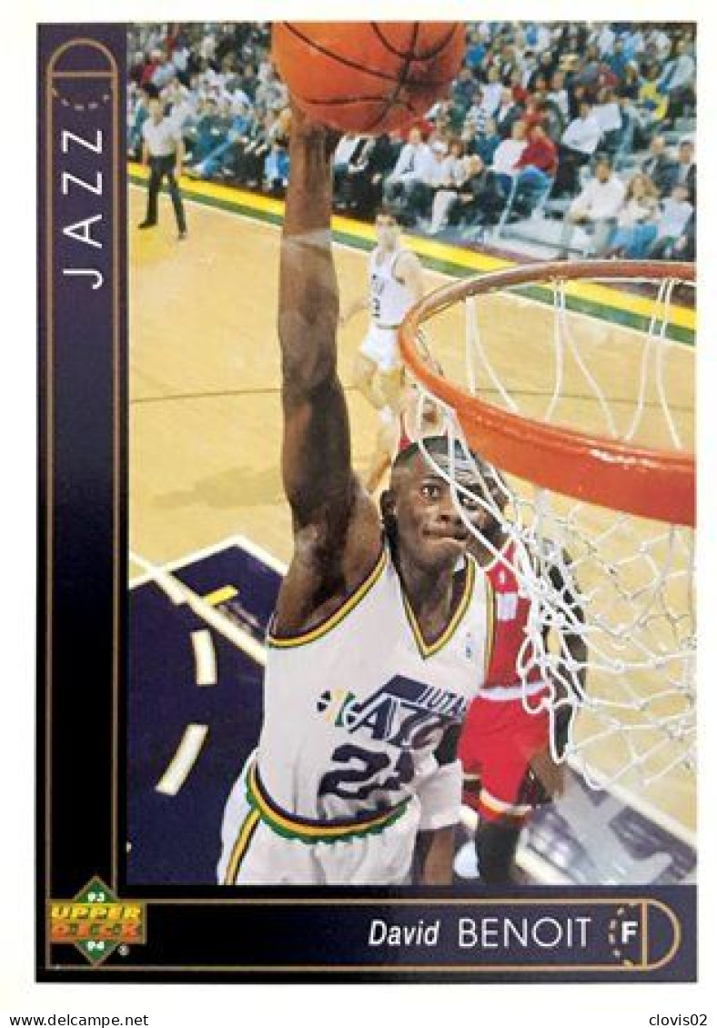 27 David Benoit - Utah Jazz - Carte Upper Deck NBA 1993 - Other & Unclassified