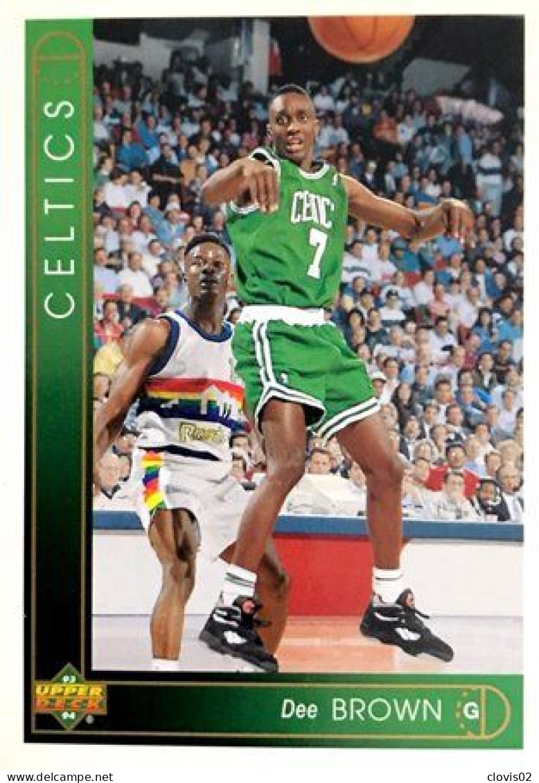 38 Dee Brown - Boston Celtics - Carte Upper Deck NBA 1993 - Sonstige & Ohne Zuordnung