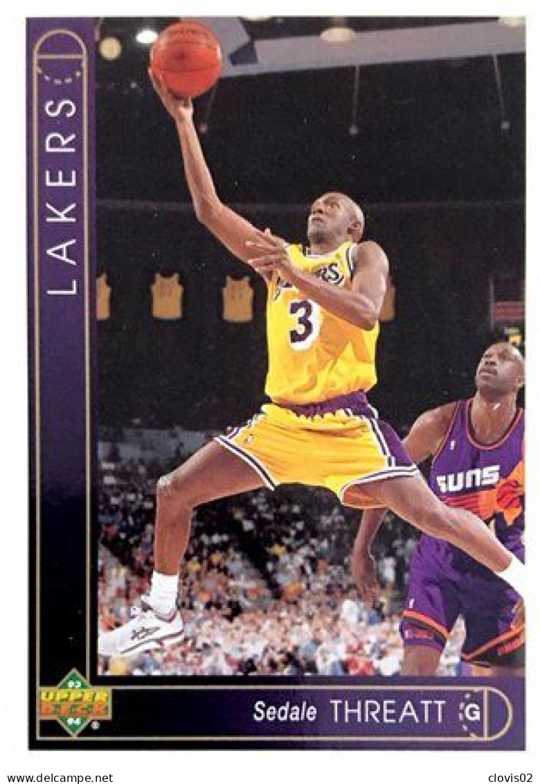 67 Sedale Threatt - Los Angeles Lakers - Carte Upper Deck NBA 1993 - Sonstige & Ohne Zuordnung