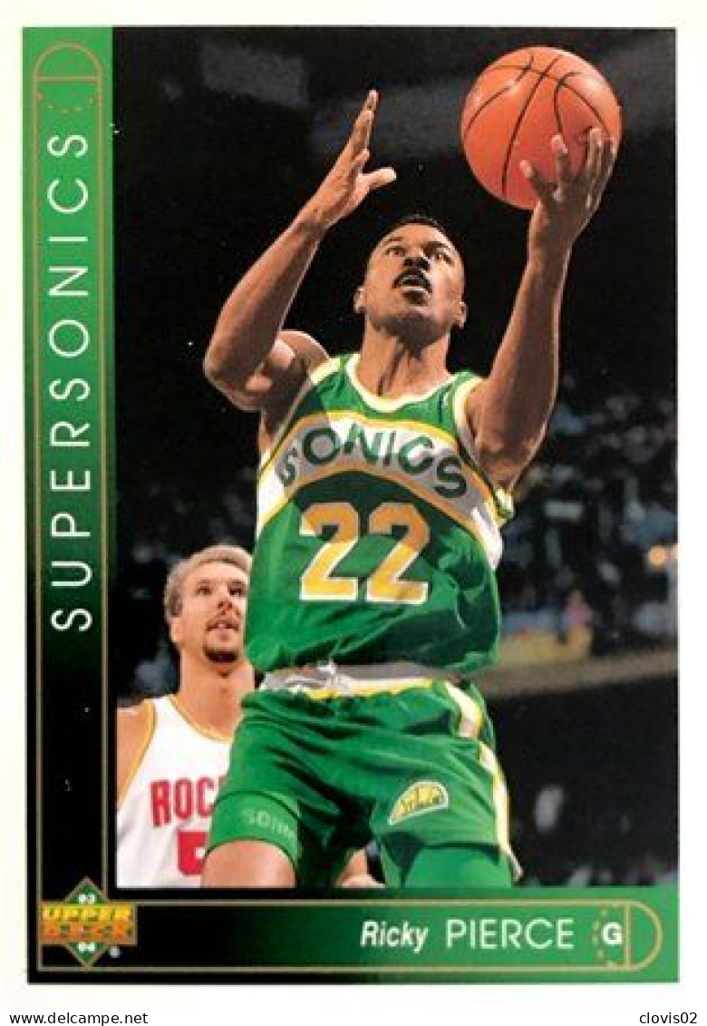 76 Ricky Pierce - Seattle SuperSonics - Carte Upper Deck NBA 1993 - Autres & Non Classés