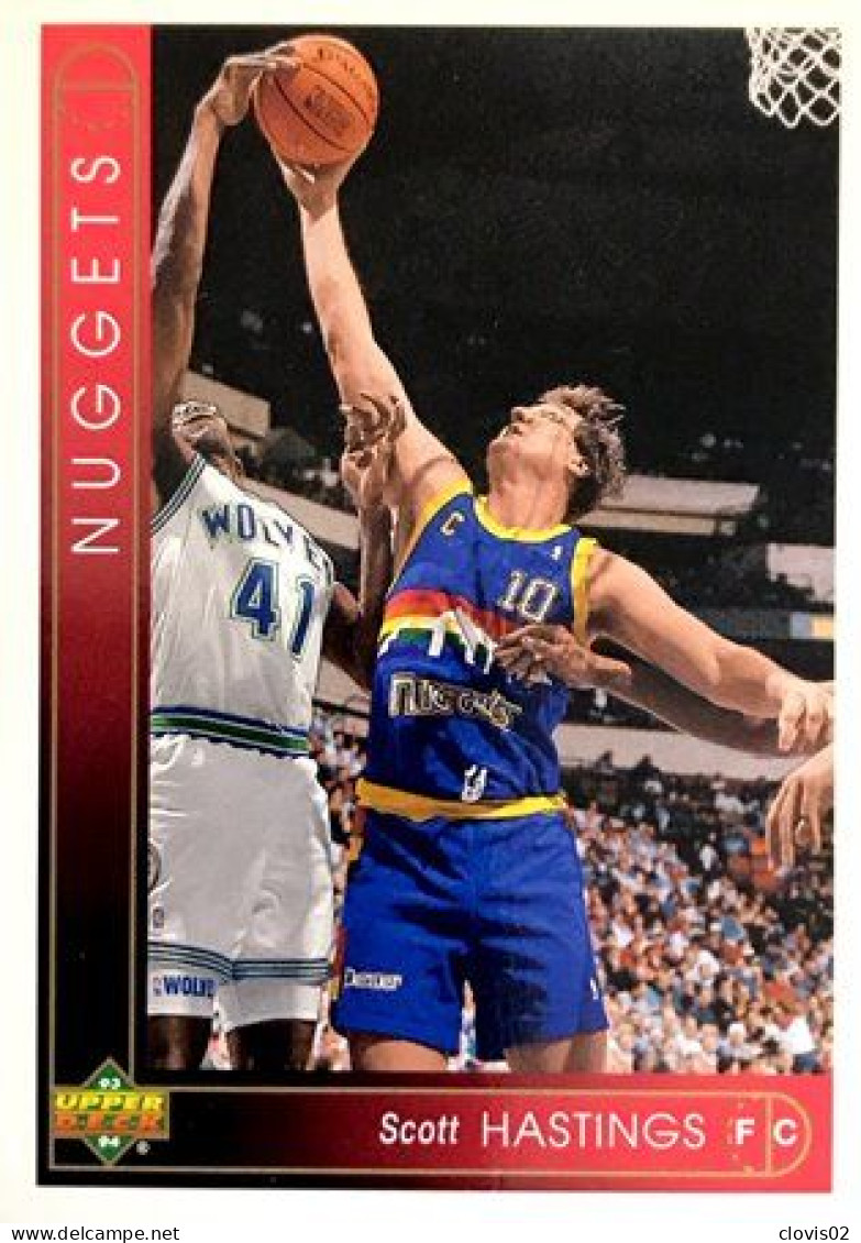 88 Scott Hastings - Denver Nuggets - Carte Upper Deck NBA 1993 - Andere & Zonder Classificatie