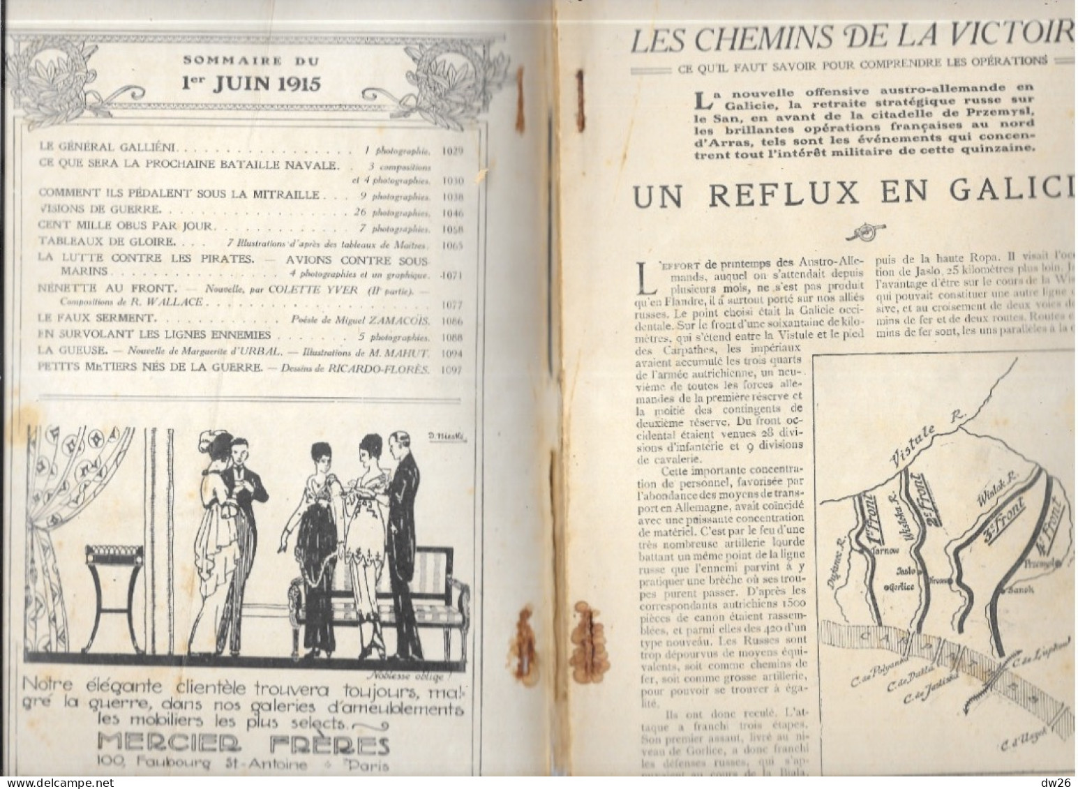 Revue Hachette Bimensuelle Sur La 1ère Guerre Mondiale - Lectures Pour Tous Du 15 Avril 1915 - Marins - 1900 - 1949