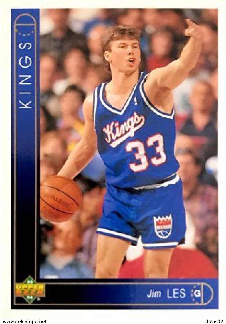 112 Jim Les - Sacramento Kings - Carte Upper Deck NBA 1993 - Other & Unclassified