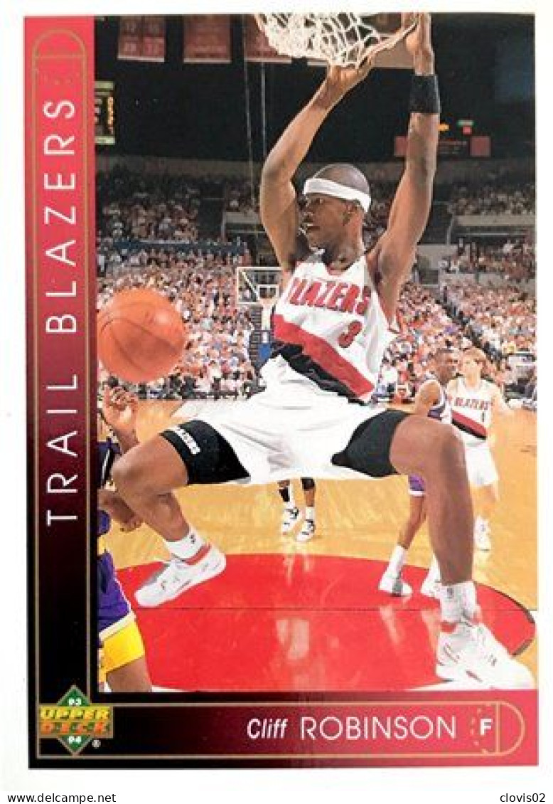 124 Cliff Robinson - Portland Trail Blazers - Carte Upper Deck NBA 1993 - Autres & Non Classés