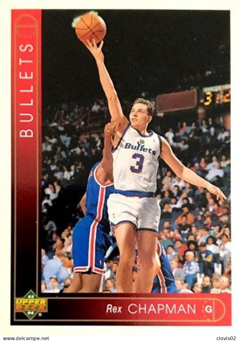 135 Rex Chapman - Washington Bullets - Carte Upper Deck NBA 1993 - Andere & Zonder Classificatie
