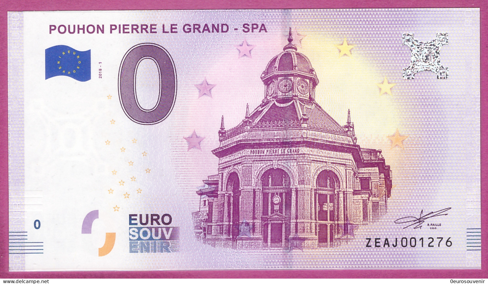 0-Euro ZEAJ 2018-1 POUHON PIERRE LE GRAND - SPA - Prove Private