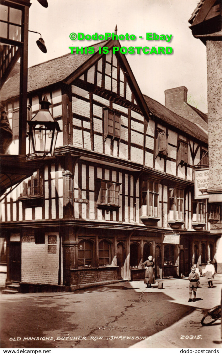 R405756 Shrewsbury. Old Mansions. Butcher Row. R. M. And S. RP - Mondo