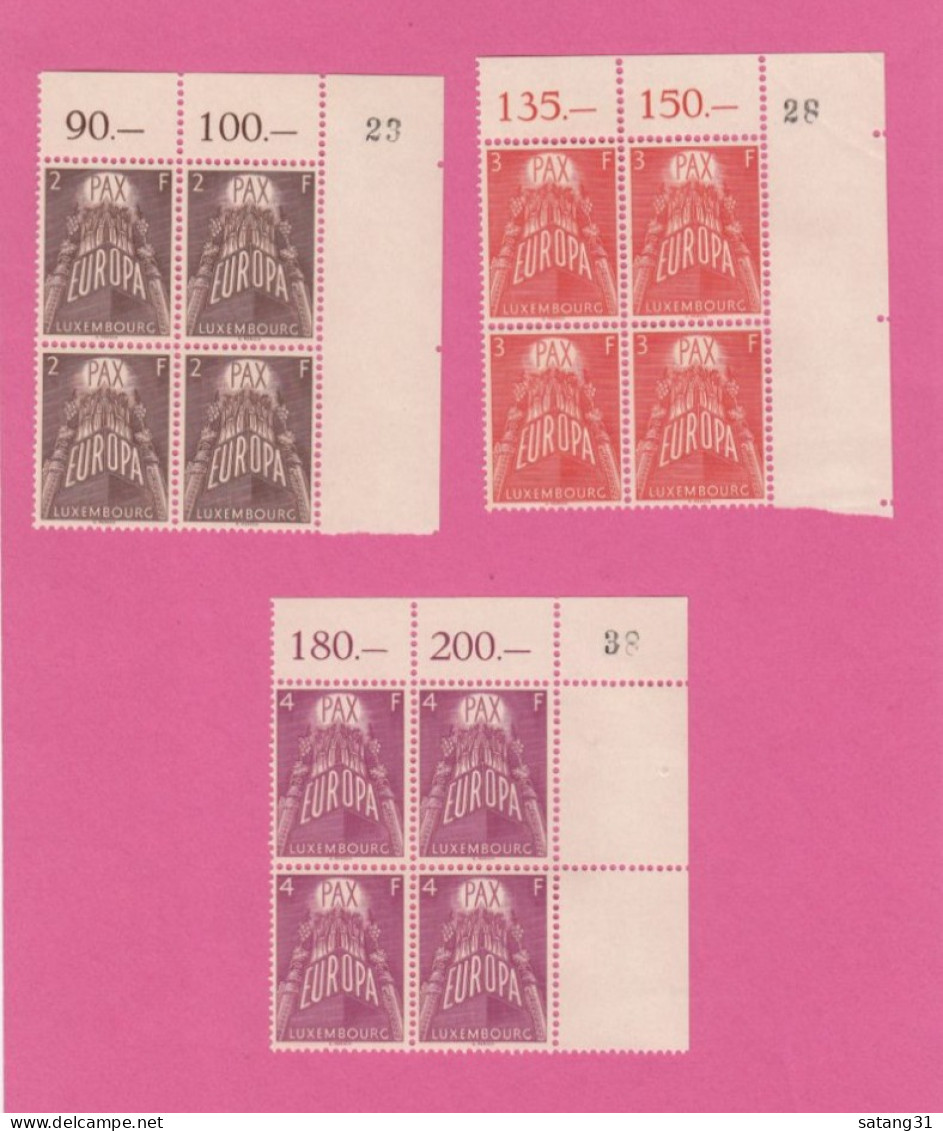 EUROPA 1957 EN BLOCS DE 4 NEUFS SANS CHARNIERES. - Unused Stamps