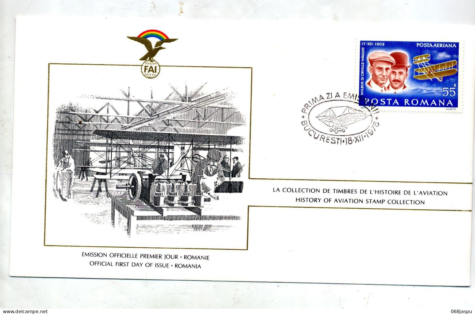 Lettre Fdc 1978  Wright - FDC