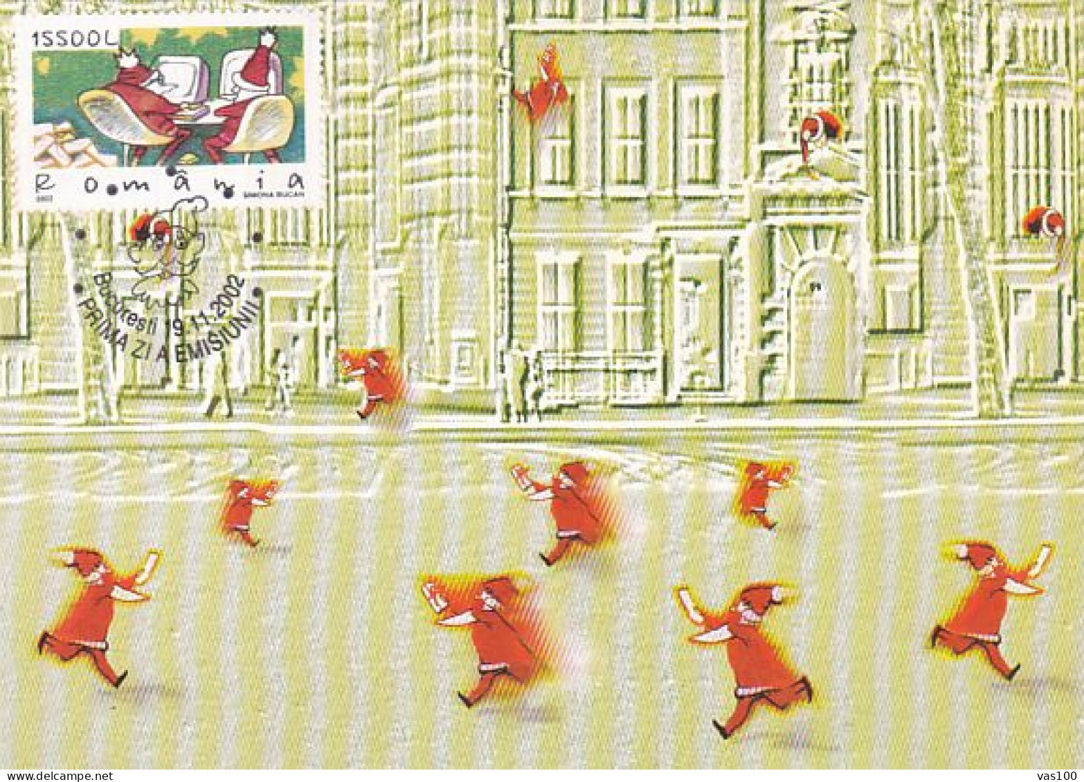 CELEBRATIONS, CHRISTMAS, SANTA CLAUS, LETTERS, CM, MAXICARD, CARTES MAXIMUM, OBLIT FDC, 2002, ROMANIA - Noël