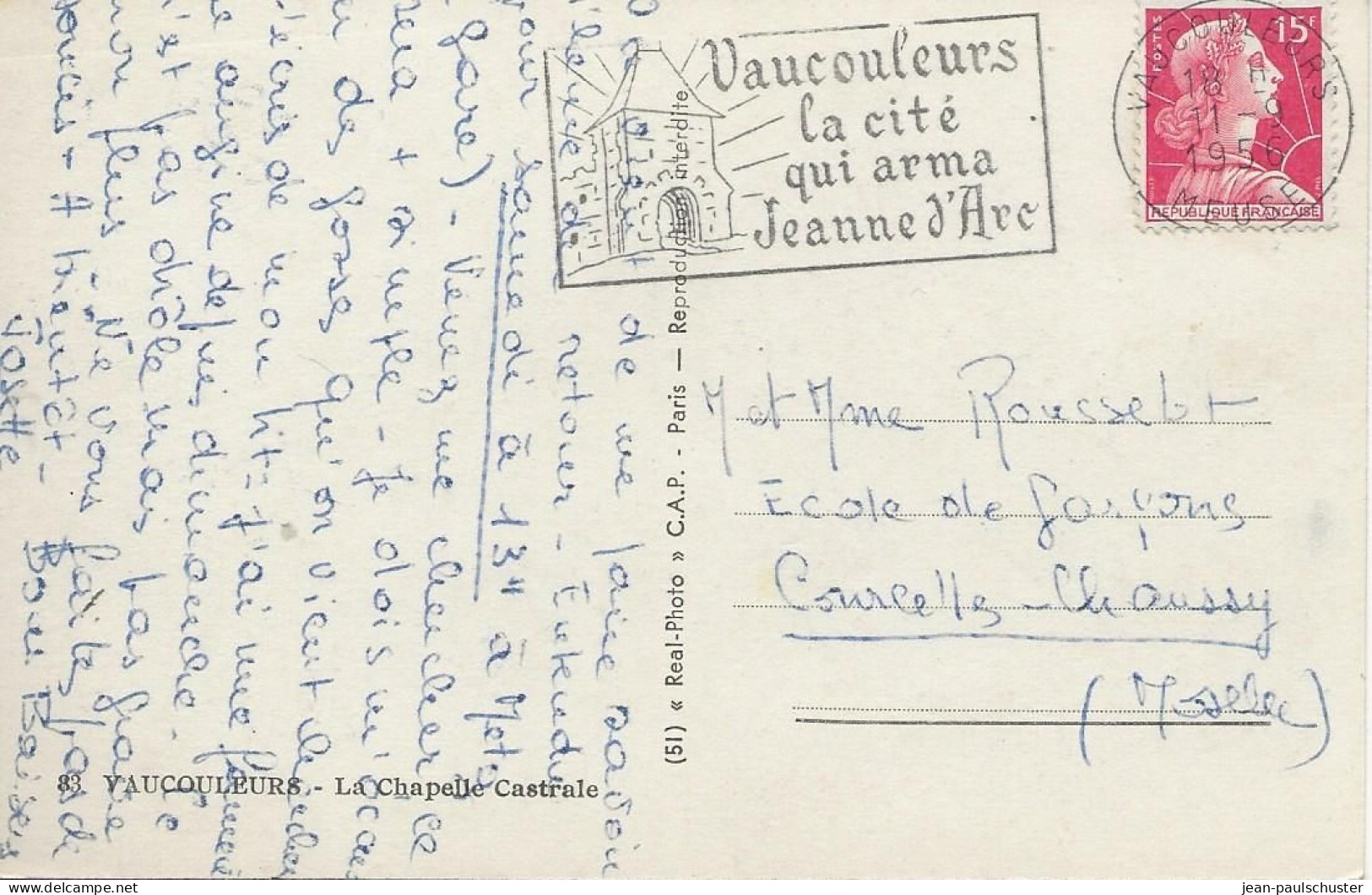 55 - Vaucouleurs  - La Chapelle Castrale -**CPSM ** Belle Flamme "Vaucouleurs La Cité Qui Arma Jeanne D'Arc" - Autres & Non Classés