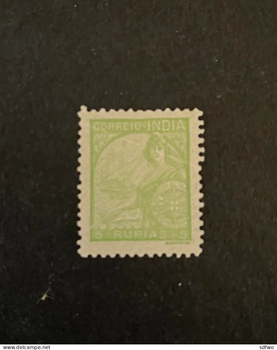 (T3) Portuguese India - 1933 Padroes 5 Rp - MH - India Portuguesa