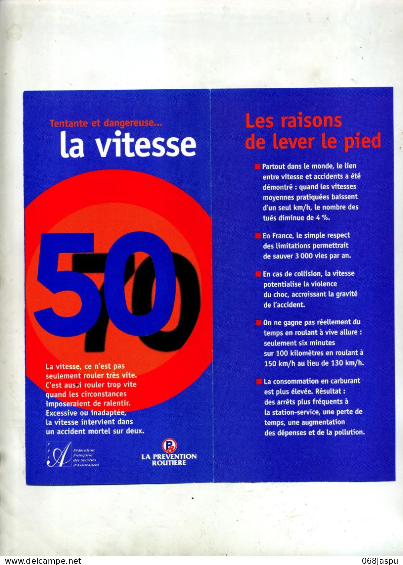 Fliers Prévention Routiere Vitesse - Publicités