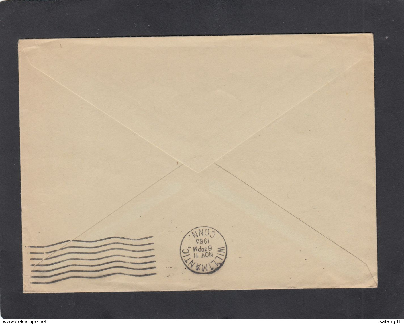 LETTRE PAR AVION DE LUXEMBOURG AVEC EMA POUR KENT,U.S.A. CACHET D'ARRIVEE DE WILLIMANTIC.,1963. - Franking Machines (EMA)