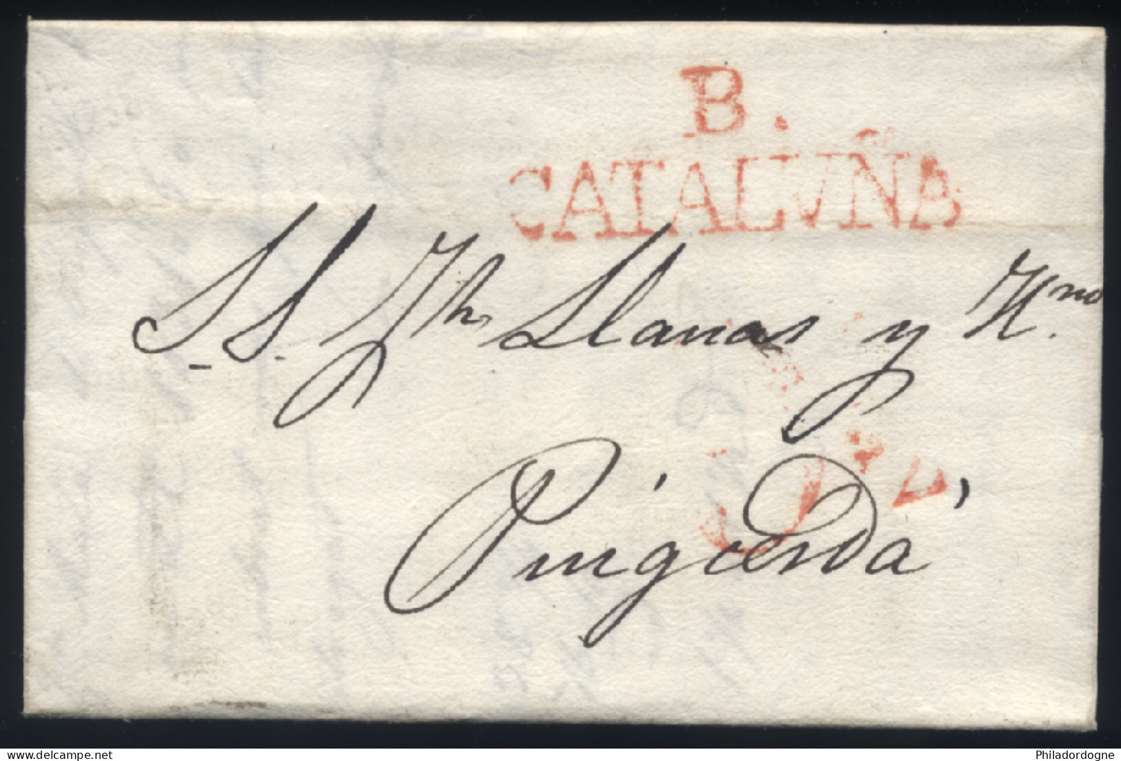 LaC Barcelona B. Cataluna Pour Puigcerda - 01/1835 - ...-1850 Prephilately