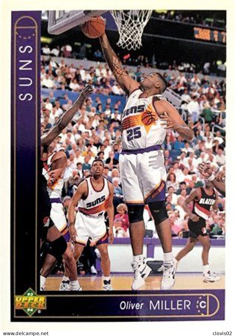 258 Oliver Miller - Phoenix Suns - Carte Upper Deck NBA 1993 - Sonstige & Ohne Zuordnung