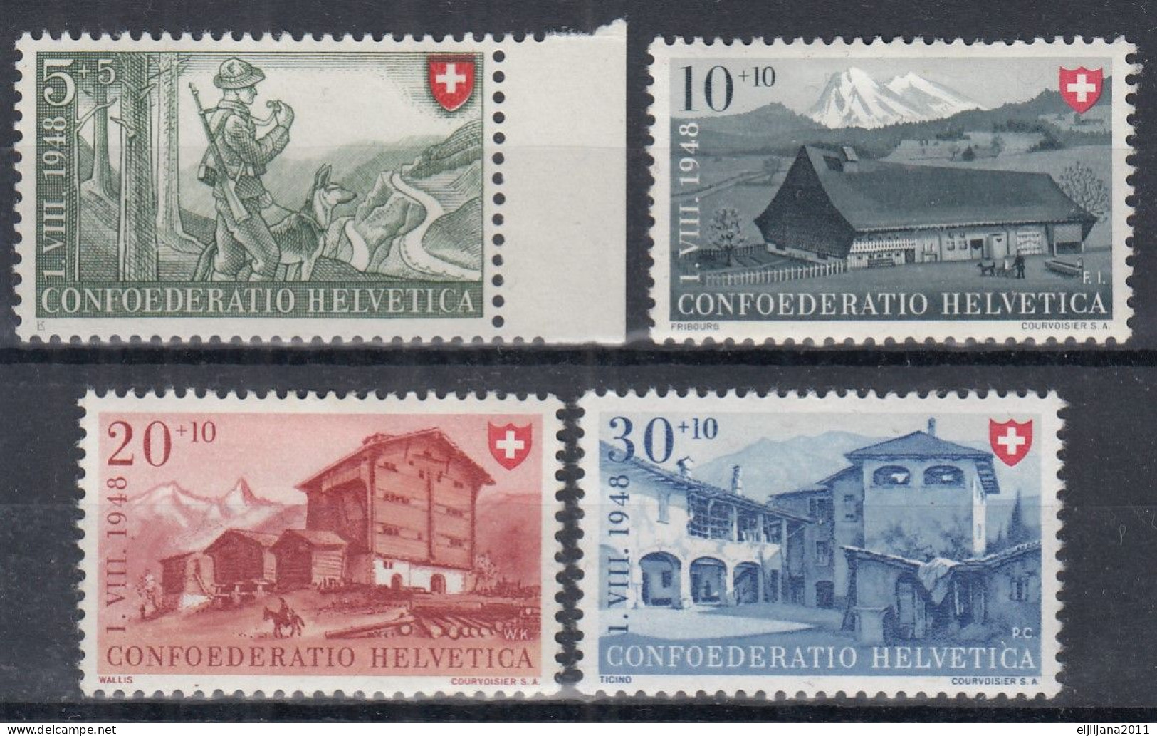 Switzerland / Helvetia / Schweiz / Suisse 1948 ⁕ Pro Patria Mi.508-511 ⁕ 4v MH - Unused Stamps