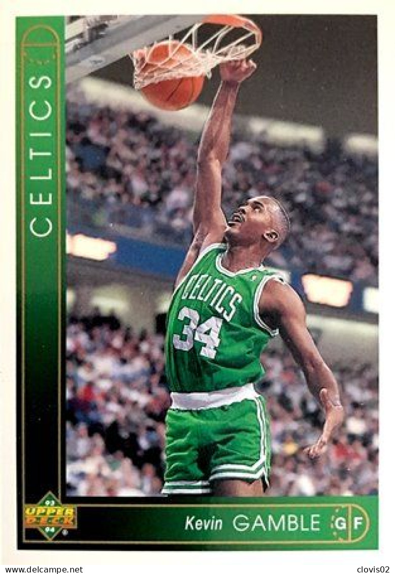 262 Kevin Gamble - Boston Celtics - Carte Upper Deck NBA 1993 - Autres & Non Classés