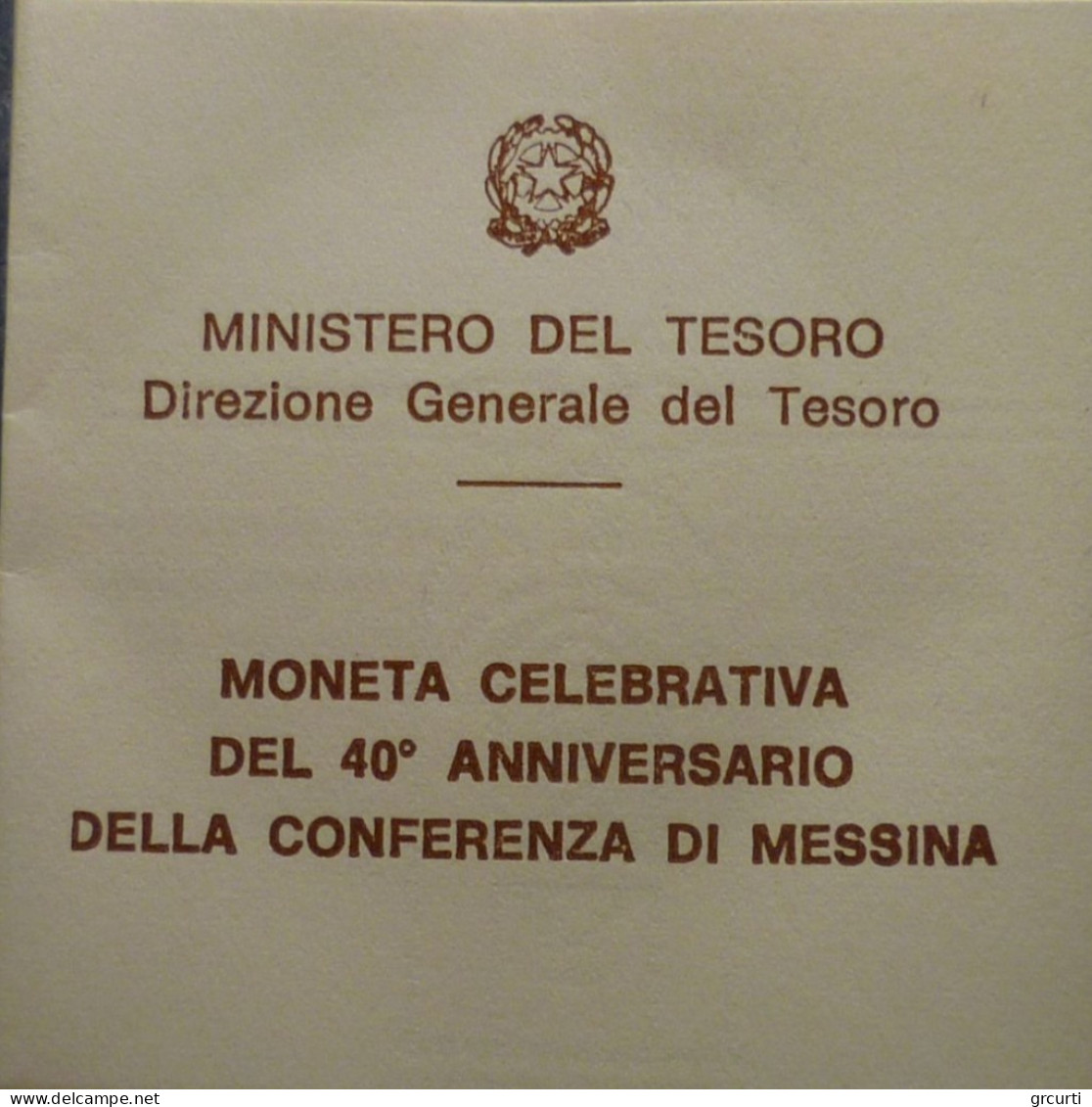 Italia - 10000 Lire 1995 - 40° Conferenza Di Messina - 10 000 Liras