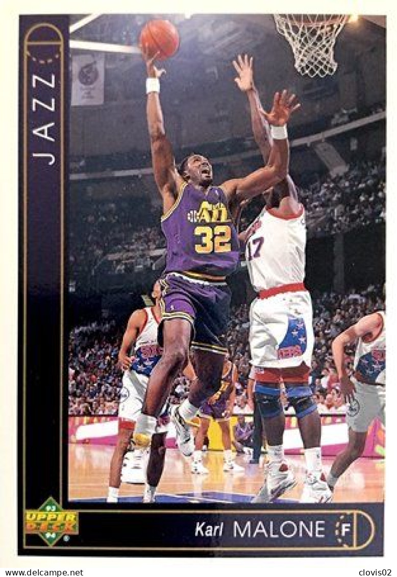 274 Karl Malone - Utah Jazz - Carte Upper Deck NBA 1993 - Sonstige & Ohne Zuordnung