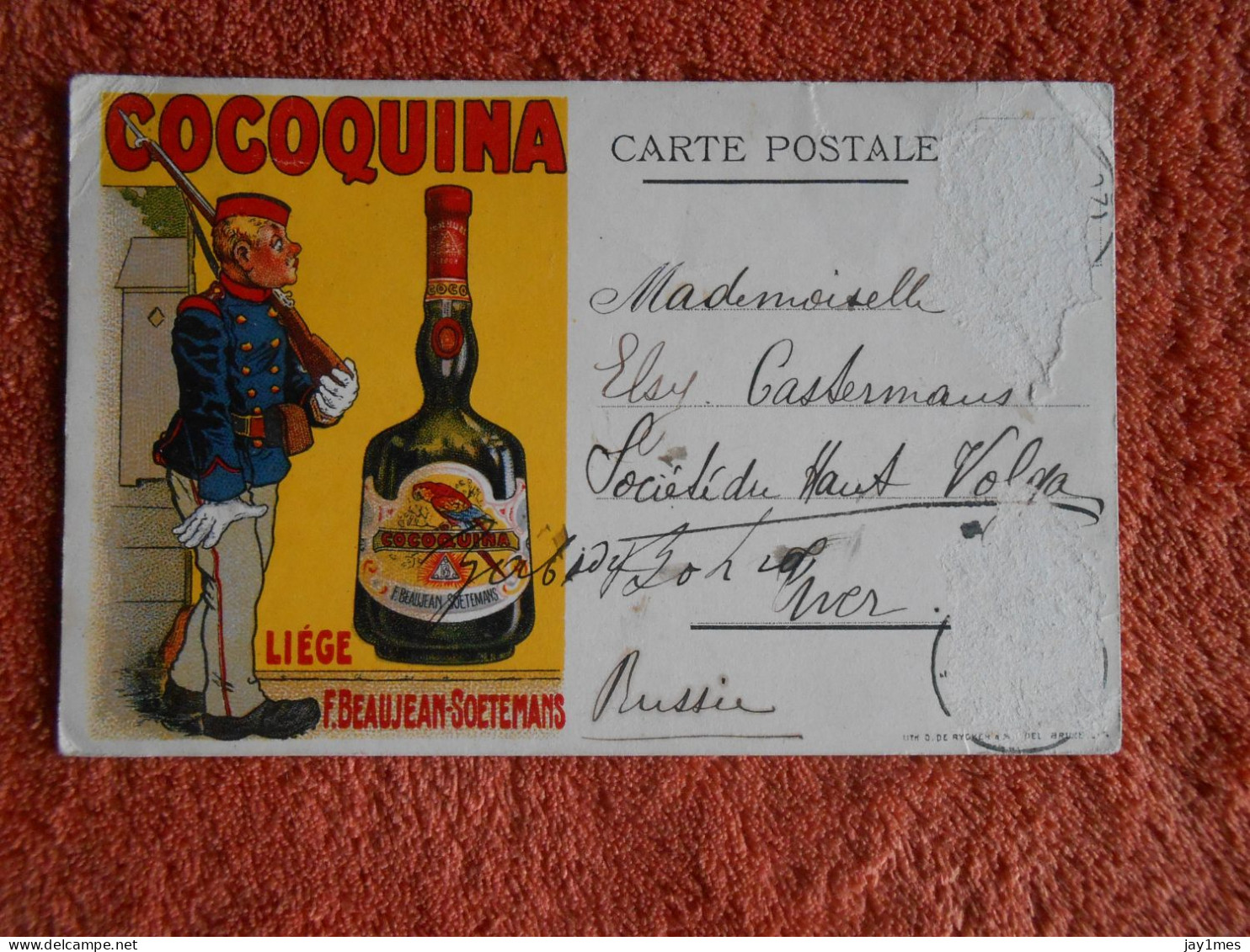 Publicité Cocoquina Liège Beaujean Soetemans Colorisée - Liege