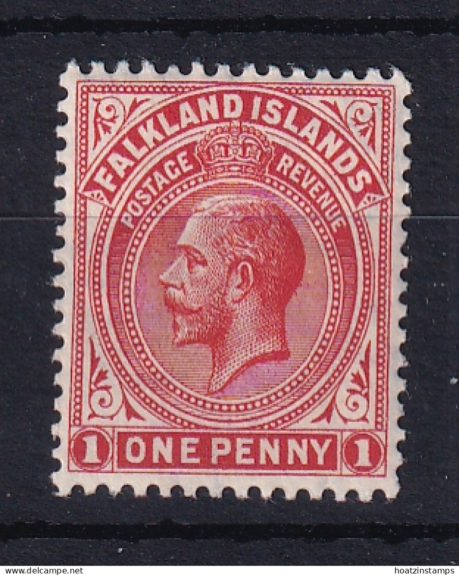 Falkland Is: 1912/20   KGV   SG61c    1d   Orange-vermilion     MH  - Falklandeilanden