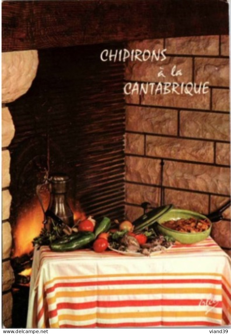 CHIPIRONS à La CANTABRIQUE. . -  Recettes De Cuisine Basco Béarnaise - CPM - Voir Scannes Recto-Verso - Ricette Di Cucina