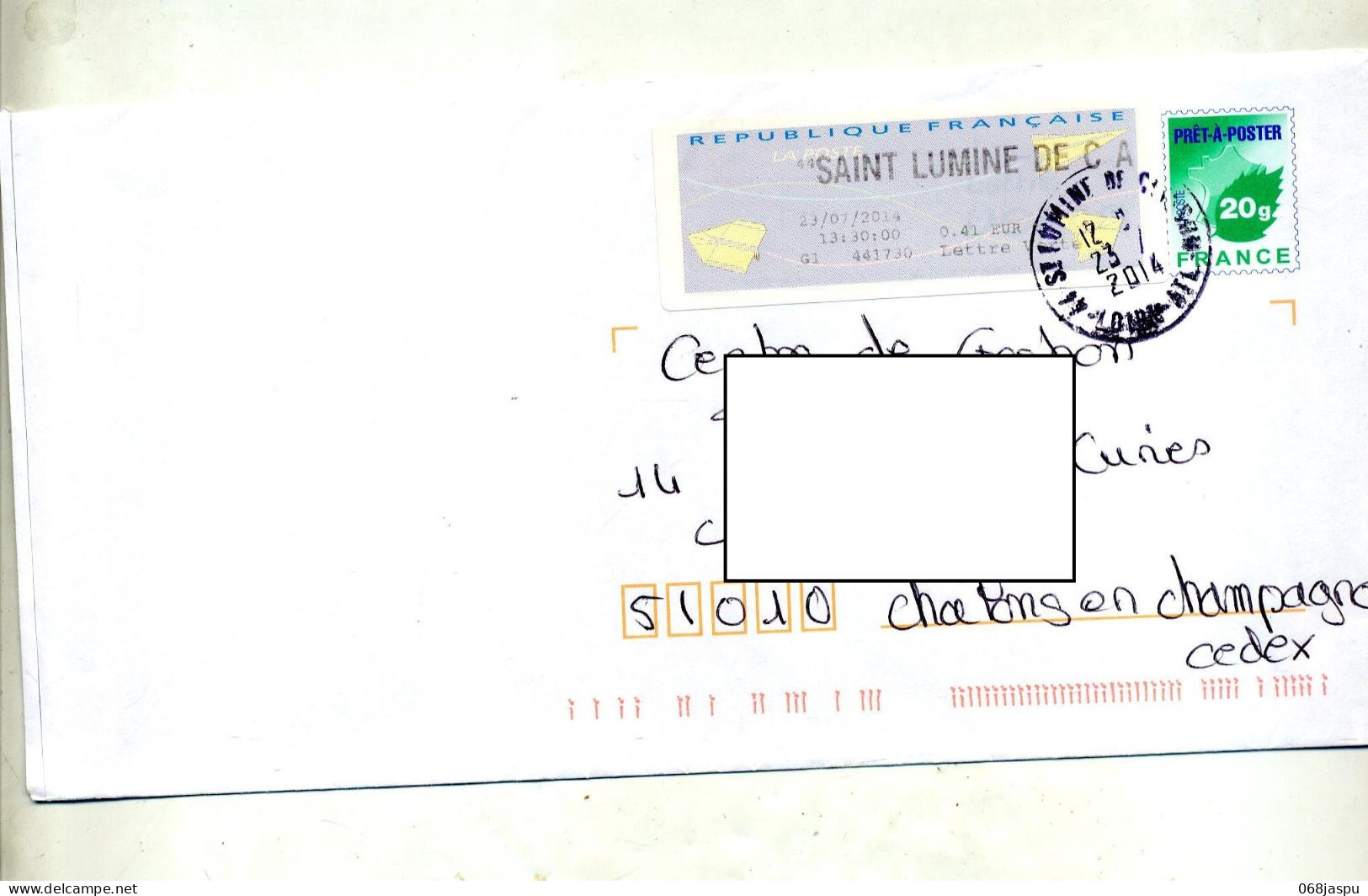 Pap  Carte Verte Cachet Saint Lumine + Vignette Bureau - Listos A Ser Enviados: Otros (1995-...)