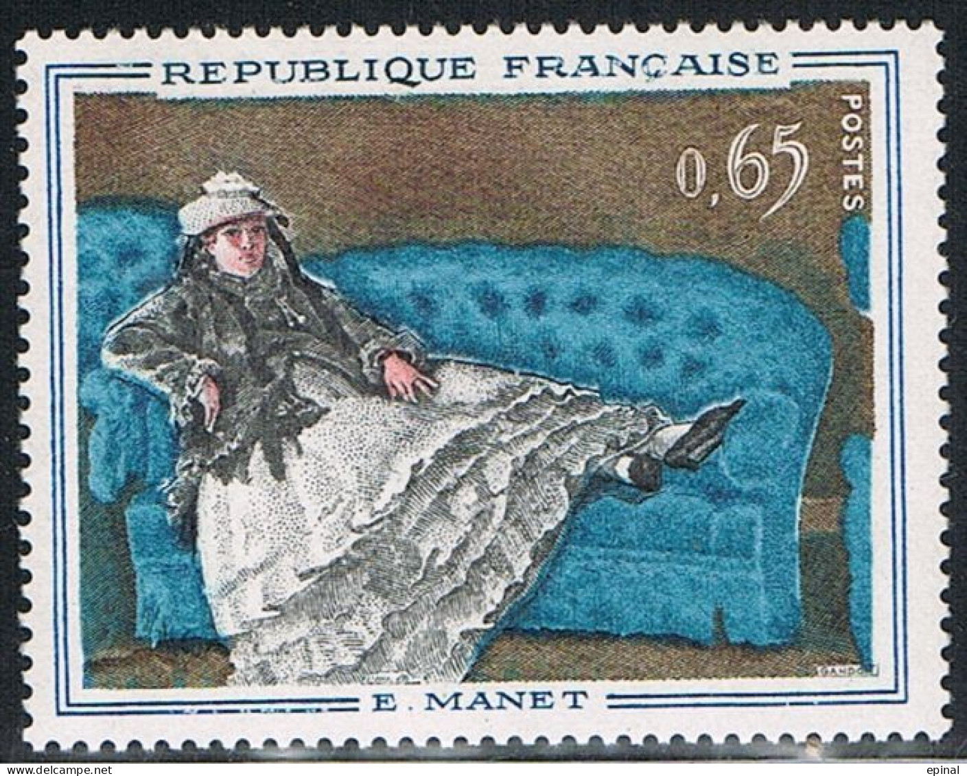 FRANCE : N° 1364 ** ("Madame Manet Au Canapé Bleu" De Manet) - PRIX FIXE - - Unused Stamps