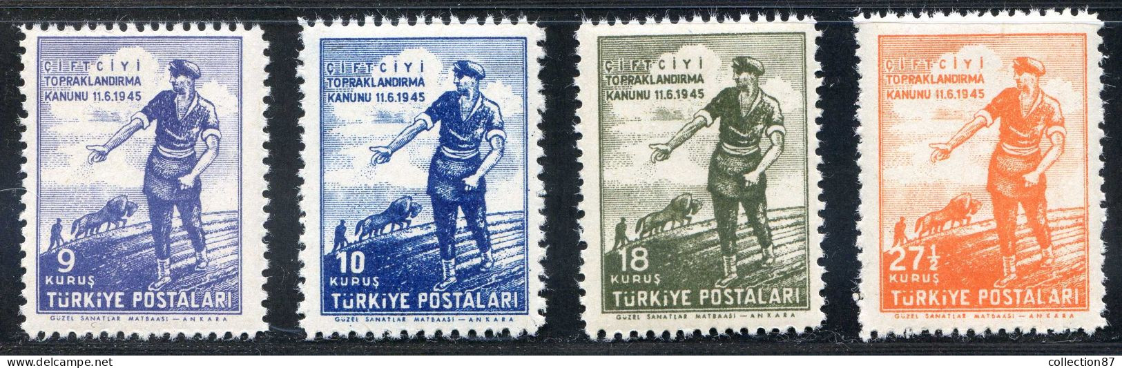 REF 091 > TURQUIE < Yv N° 1040 à 1043 * * < Neuf Luxe Dos Visible MNH * * - Turkey - Neufs