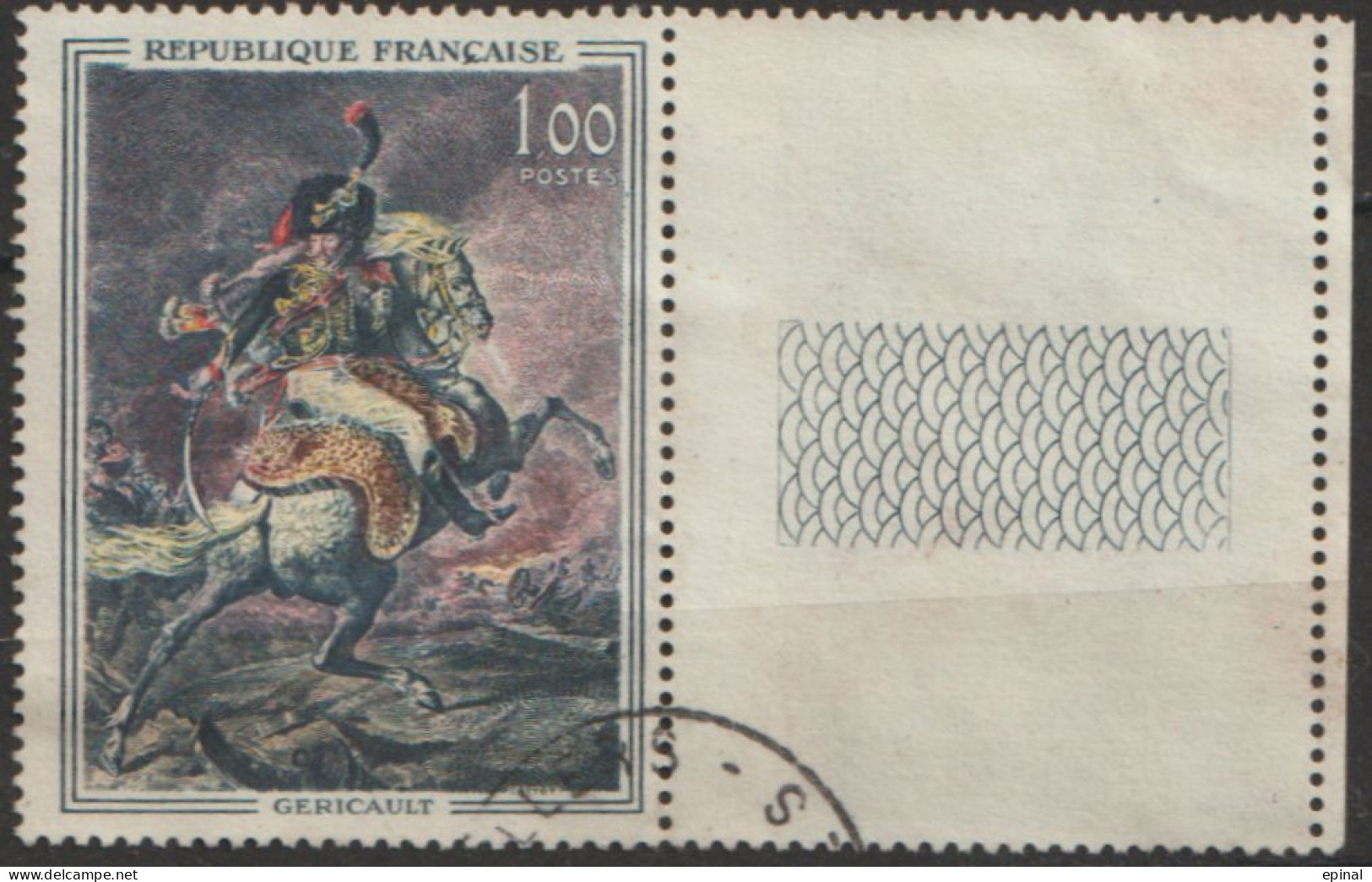 FRANCE : N° 1365 Oblitéré Bord De Feuille ("Officier De Chasseurs De La Garde" De Géricault) - PRIX FIXE - - Oblitérés