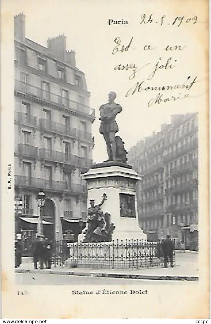 CPA Paris Statue D'Etienne Dolet - Arrondissement: 05