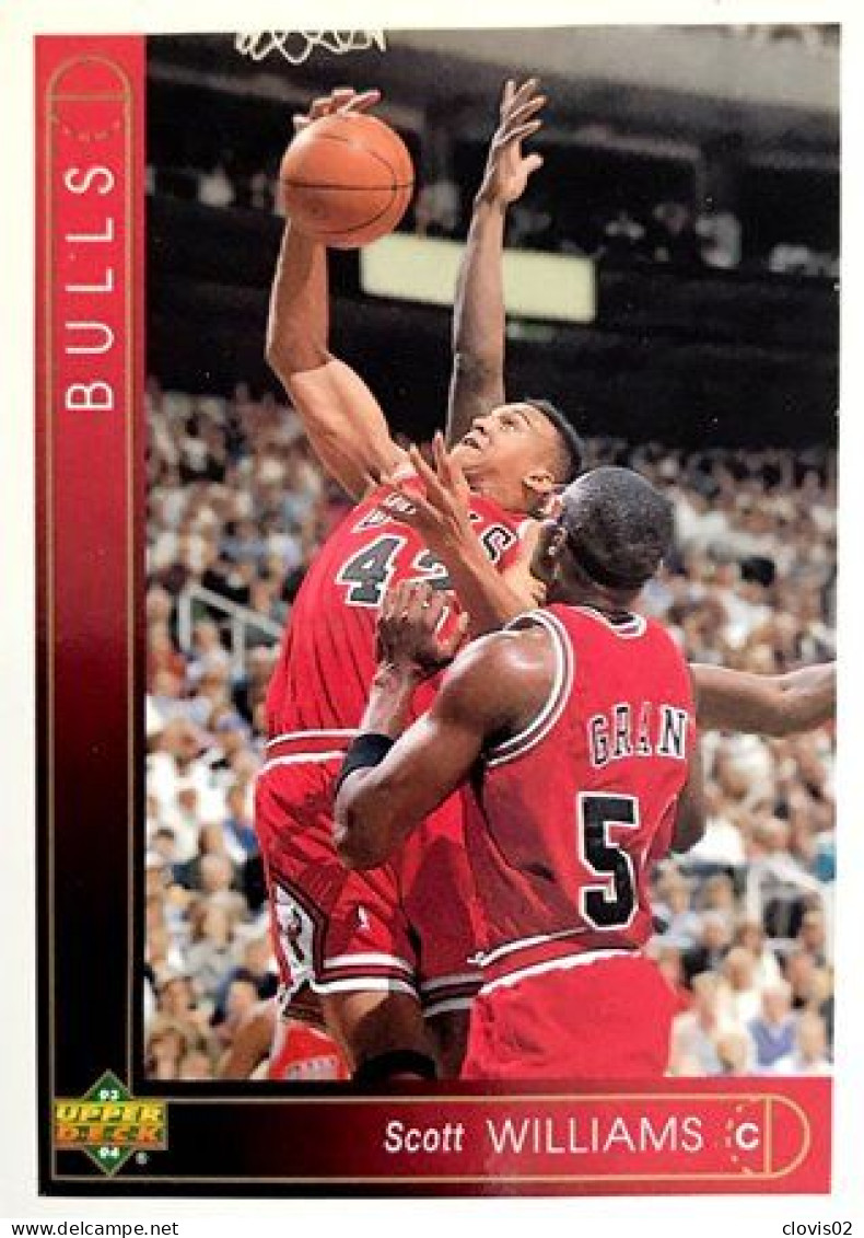 306 Scott Williams - Chicago Bulls - Carte Upper Deck NBA 1993 - Sonstige & Ohne Zuordnung