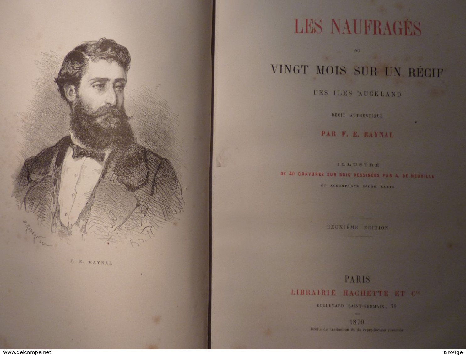 Les Naufragés, F. E.Raynal, Illustrations 40 Gravures Sur Bois Dessinées Par A De Neuville, 1870 - 1801-1900