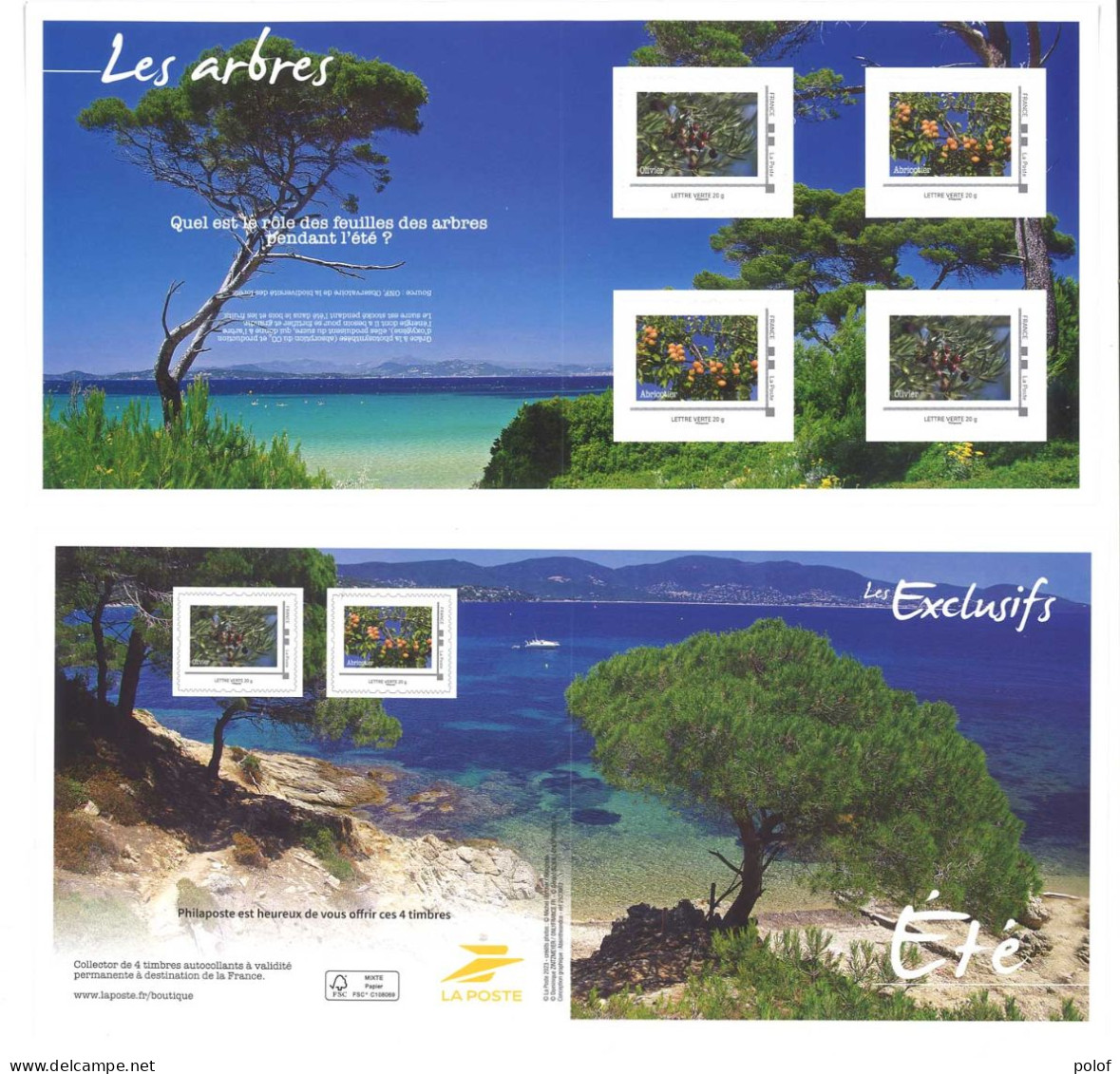 COLLECTOR - Les Exclusifs - Eté   - Les Arbres - 4 Timbres (Lettre Verte ) à Validité Permanente (C 61) - Collectors