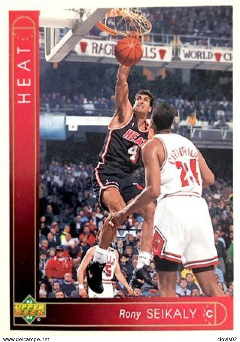 308 Rony Seikaly - Miami Heat - Carte Upper Deck NBA 1993 - Andere & Zonder Classificatie