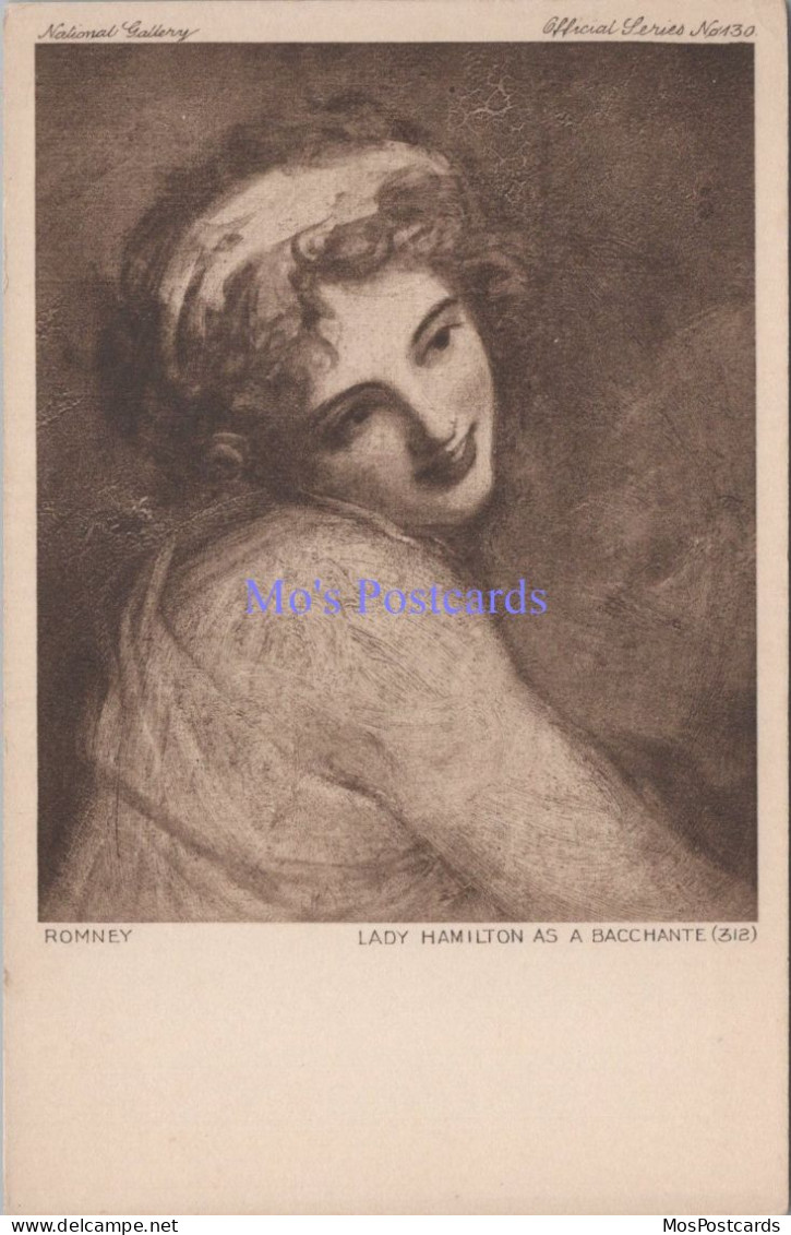 Art Postcard - Romney, Lady Hamilton As A Bacchante  DZ86 - Peintures & Tableaux