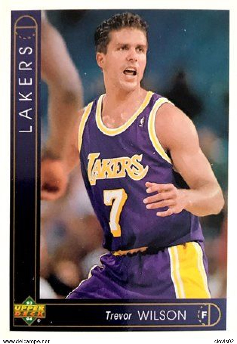 312 Trevor Wilson - Los Angeles Lakers - Carte Upper Deck NBA 1993 - Sonstige & Ohne Zuordnung