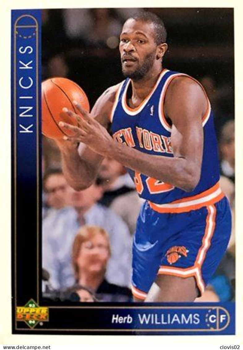 315 Herb Williams - New York Knicks - Carte Upper Deck NBA 1993 - Sonstige & Ohne Zuordnung