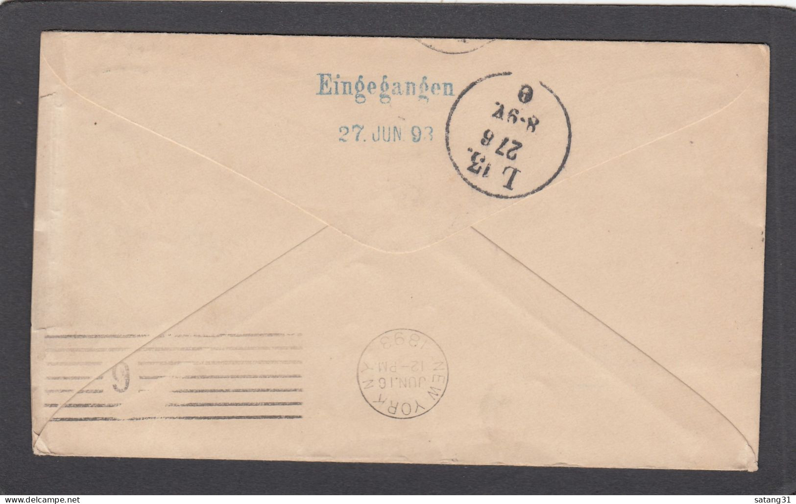 LETTRE DE HONESDALE POUR LEIPZIG,VIA NEW YORK,1893. - Brieven En Documenten