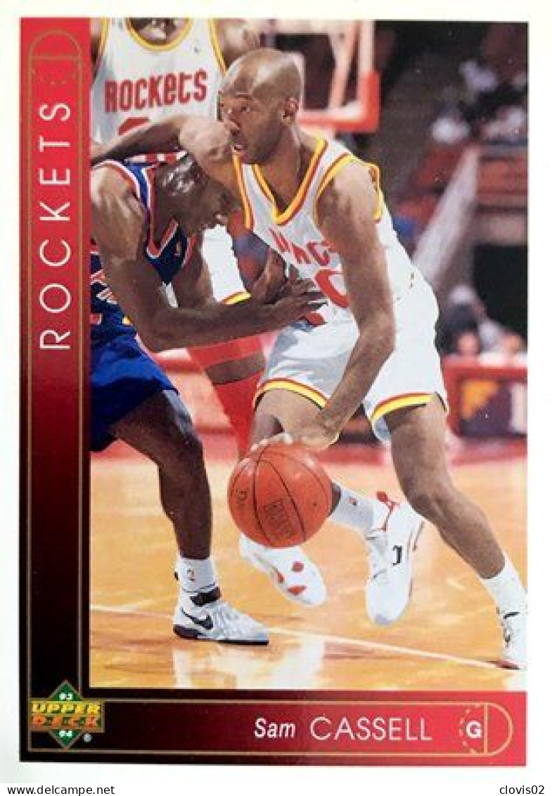 322 Sam Cassell - Houston Rockets - Carte Upper Deck NBA 1993 - Sonstige & Ohne Zuordnung